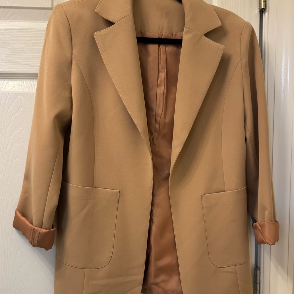 Tan Women's Blazer Coat